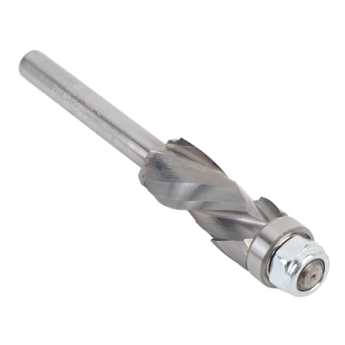 Flush Spiral Flush Trim Router Bit, 45 Stahl- und Wolfram -Stahllegungs -Spirale nach Oben Muster Schablone Flush -Schnittrouter Bit für Holztrimmen, 1/4 Schaft 1/2 Flush Spiral Flush Trim Router Bit, 45 Stahl- und Wolfram -Stahllegungs -Spirale nach Oben Muster Schablone Flush -Schnittrouter Bit für Holztrimmen, 1/4 Schaft 1/2 von PerGar