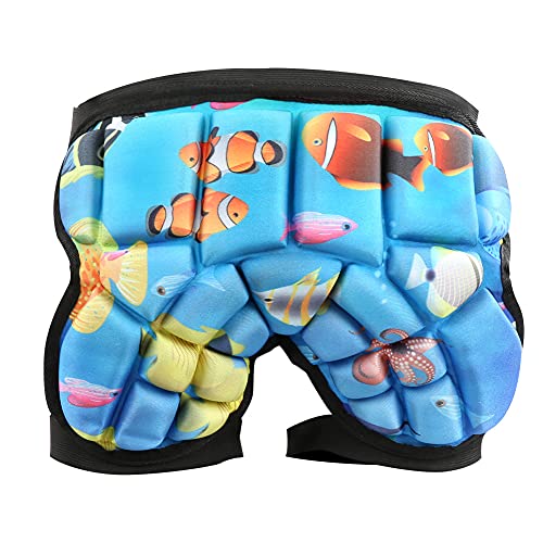 PerGar Kinder-Hüftschutzpolster, Gepolsterte Kinder-Shorts Zum Skaten, Skateboarden, Stoßfeste Hüftpolster, Dicker Hüftschutz für Kinder, Zum Skifahren, Radfahren, Hockey (Blau) von PerGar