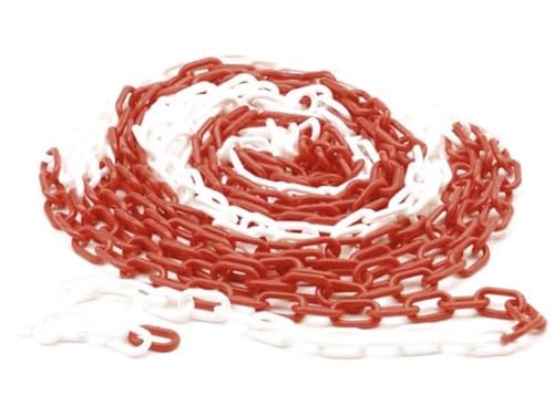 Perel Absperrkette zum Markieren, Absichern oder Absperren von Gefahrenzonen, Baustellen, Bereichen und Wegen, Innen- und Außenbereich, Kunststoff, Rot/Weiß, 10 m, 6 mm Perel Absperrkette zum Markieren, Absichern oder Absperren von Gefahrenzonen, Baustellen, Bereichen und Wegen, Innen- und Außenbereich, Kunststoff, Rot/Weiß, 10 m, 6 mm von Perel