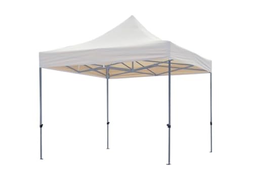 PEREL - GZB5PRO Professioneler Gartenpavillion, 3 m Breite x 3 m Länge, Weiß 166272 von Perel