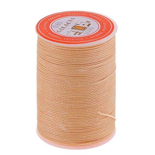 Perfeclan 0,65 Mm Runde Polyesterschnur Zum schneidern von Gewachstem Lederfaden für, Beige von Perfeclan