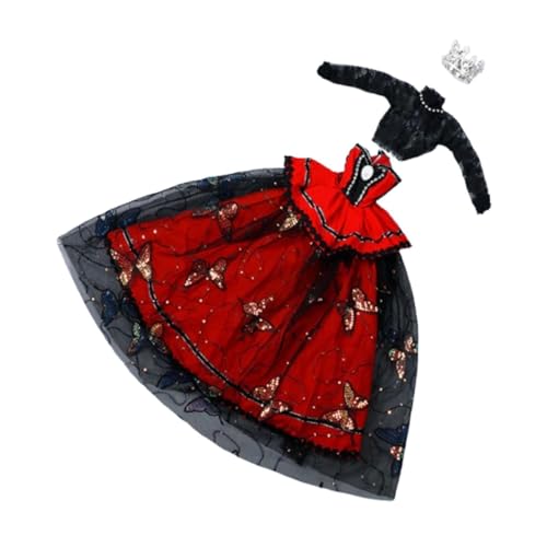 Perfeclan 1/3 Doll Prinzessin Kleider Doll Kleidung Fashion für Kinder Geburtstagsgeschenk, Bildungsfoto Requisiten Kostümkleid, für 60 cm Puppen, Rot Perfeclan 1/3 Doll Prinzessin Kleider Doll Kleidung Fashion für Kinder Geburtstagsgeschenk, Bildungsfoto Requisiten Kostümkleid, für 60 cm Puppen, Rot von Perfeclan