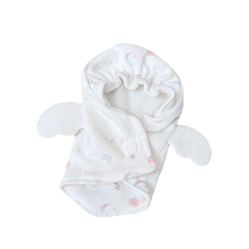 Perfeclan 15cm und 17cm Puppen Hoodie Wickeldecke Miniatur Kleidung Handarbeit Accessoire Anziehkostüm für 17cm Anhänger Puppe Mädchen Geschenk von Perfeclan