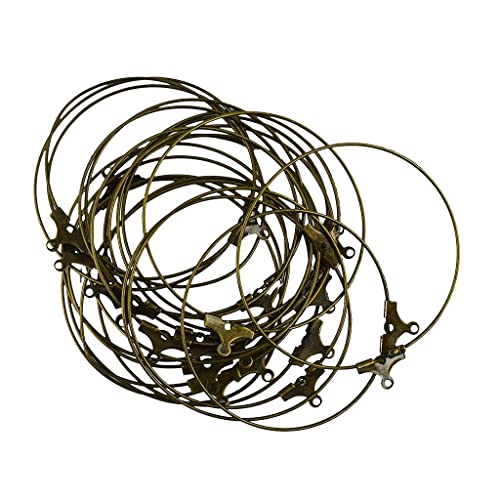 Perfeclan 20pcs Große Ohrring Creolen Weinglas Charm Ringe Erkenntnisse Schmuckherstellung 40mm, Bronze Perfeclan 20pcs Große Ohrring Creolen Weinglas Charm Ringe Erkenntnisse Schmuckherstellung 40mm, Bronze von Perfeclan