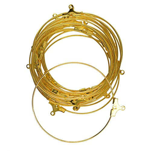 Perfeclan 20pcs Große Ohrring Creolen Weinglas Charm Ringe Erkenntnisse Schmuckherstellung 40mm, Gold von Perfeclan