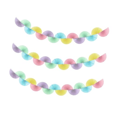 Perfeclan 3X Papierfächer-Girlande, Hintergrund, dekorative Deckendekoration zum Aufhängen für -Babyparty, Jubiläumsparty-, Macaron Perfeclan 3X Papierfächer-Girlande, Hintergrund, dekorative Deckendekoration zum Aufhängen für -Babyparty, Jubiläumsparty-, Macaron von Perfeclan