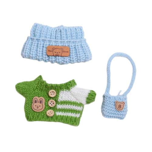 Perfeclan 3X Puppenkleidung Outifits Kleidert weich abnehmbar handgefertigtes Kostüm Girl Doll Kleidung Kleidung, Hut und Tasche für 5,91inch Puppe, GrÜn Perfeclan 3X Puppenkleidung Outifits Kleidert weich abnehmbar handgefertigtes Kostüm Girl Doll Kleidung Kleidung, Hut und Tasche für 5,91inch Puppe, GrÜn von Perfeclan