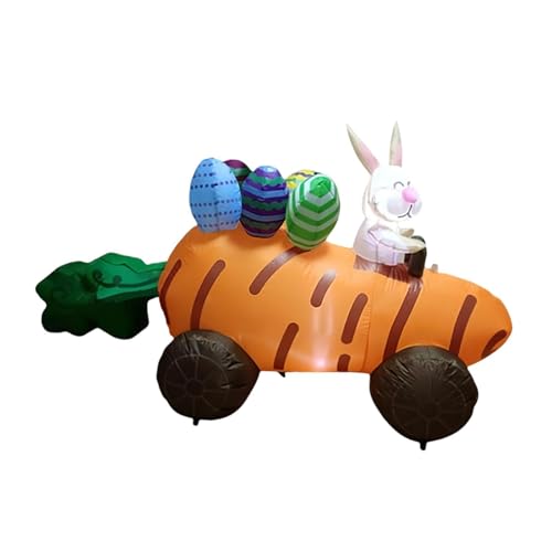 Perfeclan 5,91 Fuß aufblasbares Osterhasen-Spielzeug, Hofdekoration, eingebaute LED mit Eiern, lustige, wasserdichte, beleuchtete Blowup-Karotte für den Perfeclan 5,91 Fuß aufblasbares Osterhasen-Spielzeug, Hofdekoration, eingebaute LED mit Eiern, lustige, wasserdichte, beleuchtete Blowup-Karotte für den von Perfeclan