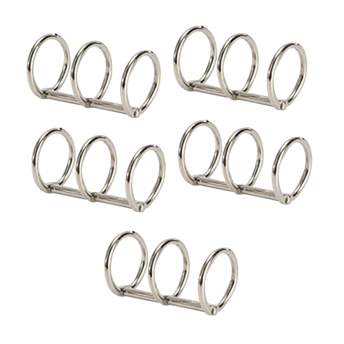Perfeclan 5 Stück 3-Metall-Loseblatt-Ordner, 3-Loch-Metall-Loseblatt-Ordnerringe, mit Schnappscharnier für runden Kreiskalender, Silber 25mm Perfeclan 5 Stück 3-Metall-Loseblatt-Ordner, 3-Loch-Metall-Loseblatt-Ordnerringe, mit Schnappscharnier für runden Kreiskalender, Silber 25mm von Perfeclan