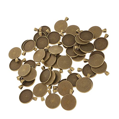 Perfeclan 50 Stück 25 Mm Runder Anhänger Tablett Leer Foto Cabochon Basisfassung, Bronze Perfeclan 50 Stück 25 Mm Runder Anhänger Tablett Leer Foto Cabochon Basisfassung, Bronze von Perfeclan