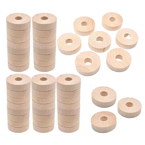 50 unfertige Holzräder Kreisräder DIY mit Lochprojekt für Modellautos 35 mm Malerei Färbung Geschenk Wohnkultur Verschönerung von Perfeclan