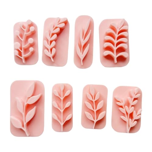 Perfeclan 8 Stück Polymer-Ton-Stempel, Prägung, tragbar, selbstgemachtes Backen, DIY, multifunktionales Zubehör, Blätterformen für die Herstellung von Ohrringen Perfeclan 8 Stück Polymer-Ton-Stempel, Prägung, tragbar, selbstgemachtes Backen, DIY, multifunktionales Zubehör, Blätterformen für die Herstellung von Ohrringen von Perfeclan