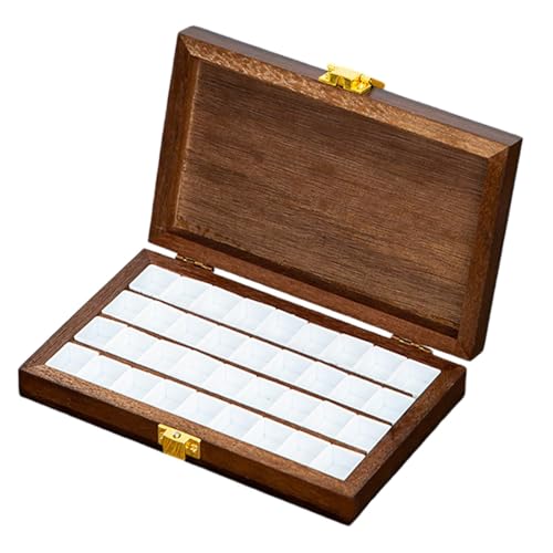 Perfeclan Aquarellfarbenkasten, zusammenklappbarer Farbbehälter, Aufbewahrungsbox für Aquarellfarben für Acryl- und Ölfarben, tragbarer leerer Palettenkasten, Nussbaum, 36 Gitter Perfeclan Aquarellfarbenkasten, zusammenklappbarer Farbbehälter, Aufbewahrungsbox für Aquarellfarben für Acryl- und Ölfarben, tragbarer leerer Palettenkasten, Nussbaum, 36 Gitter von Perfeclan