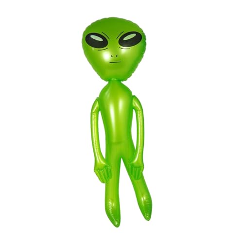 Perfeclan Aufblasbarer Alien-Ballon, lustiges Spielzeug zum Aufblasen, Alien-Figuren, Requisiten, aufblasbare Puppe, erwachsenes Kinderspielzeug für Festival, Grün von Perfeclan
