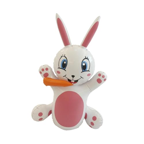 Perfeclan Aufblasbarer Osterhase, Osterhasen-Puppenspielzeug, 68 cm großes Szenenlayout, Osterdekoration für Partydekoration im Innen- und Außenbereich von Perfeclan