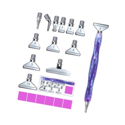 Perfeclan Diamant-Malstift-Set, Gewindebohrstift, tragbarer Multi-Placer-Spitzen, Diamant-DIY-Kunstwerkzeuge für 5D-Diamanten, Bastelstickerei, Silberkopf Perfeclan Diamant-Malstift-Set, Gewindebohrstift, tragbarer Multi-Placer-Spitzen, Diamant-DIY-Kunstwerkzeuge für 5D-Diamanten, Bastelstickerei, Silberkopf von Perfeclan
