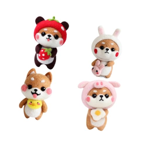 Perfeclan Filz Set Tierpuppe Filzset mit Anleitung Tragbares Filz-Craft-Projekt Filz zubehör für Anfänger Kinder Geschenke, 4 Stück Perfeclan Filz Set Tierpuppe Filzset mit Anleitung Tragbares Filz-Craft-Projekt Filz zubehör für Anfänger Kinder Geschenke, 4 Stück von Perfeclan