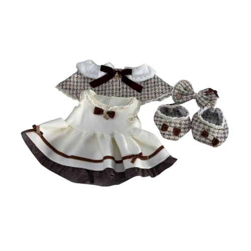 Perfeclan Gefüllte Puppenkleid und Schal, Puppenschuhe Kostüme Foto Requisiten Mode DIY -Kleidung mit Bogen, Machen Sie Ihre eigenen Puppen für 22,83 '' '' von Perfeclan