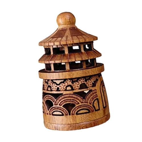 Perfeclan Geschnitzter Anhänger Aus Holz, Bastelbedarf, Handgefertigt, Hohles Taschenzubehör, Hängendes Ornament für Die Herstellung von Autoschmuck, Hängende D, Pagodenform Perfeclan Geschnitzter Anhänger Aus Holz, Bastelbedarf, Handgefertigt, Hohles Taschenzubehör, Hängendes Ornament für Die Herstellung von Autoschmuck, Hängende D, Pagodenform von Perfeclan