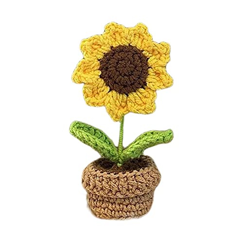 Perfeclan Handgefertigtes Häkelset für Anfänger, Häkelhandwerk für Erwachsene, Inklusive Garn, Haken, Büro, Auto Innendekoration, Handstrickspielzeug, Sonnenblume Perfeclan Handgefertigtes Häkelset für Anfänger, Häkelhandwerk für Erwachsene, Inklusive Garn, Haken, Büro, Auto Innendekoration, Handstrickspielzeug, Sonnenblume von Perfeclan