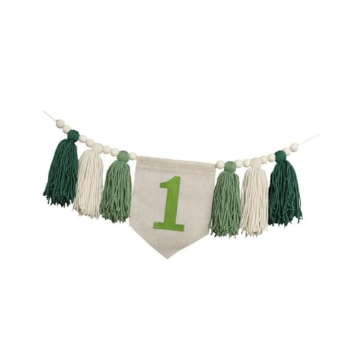 Perfeclan Hochstuhl Banner Perle Quasten Girlande Photobooth Requisiten Erste Geburtstagsfeier für Babyparty Kinder Zimmer Dekor Baby, GrÜn Perfeclan Hochstuhl Banner Perle Quasten Girlande Photobooth Requisiten Erste Geburtstagsfeier für Babyparty Kinder Zimmer Dekor Baby, GrÜn von Perfeclan