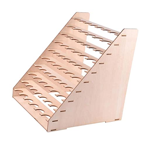 Perfeclan Holz Epoxid, Lagerständerhalter, Farbregal Organizer mit 65 Löchern, 3.3cm, 26 Mm Durchmesser, Farben von Perfeclan