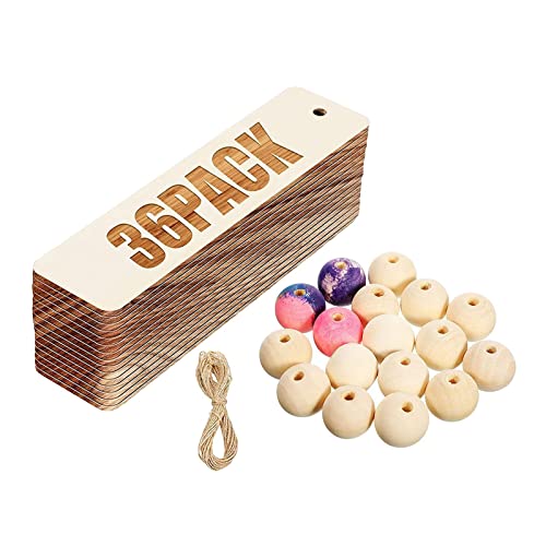 Perfeclan Holzperlen, Lesezeichen, Anhänger, Dekoration, Basteln, DIY mit Löchern, lose Perlen für Anhänger, Hochzeit, Kartenherstellung, Malerei, von Perfeclan