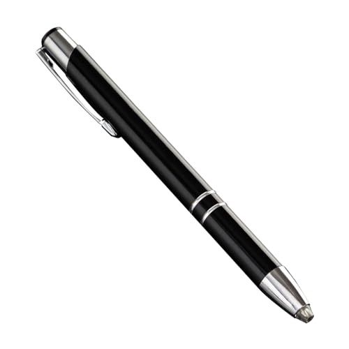 Perfeclan Kugelschreiber, Druckkugelschreiber, 1,0 mm, Schreiben im Dunkeln, Geschenk, LED-Stiftlampe, Schreibstift zum Aufzeichnen von Besprechungsnotizen, Schwarz von Perfeclan