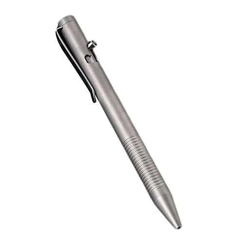 Perfeclan Luxus Druckkugelschreiber Titanlegierung Geburtstagsgeschenke Kugelschreiber 0,5 mm Point Action Pen für school Professional Executive, Bereift von Perfeclan