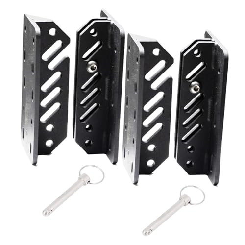 Perfeclan Markisenhalterungs-Hardware, zu verwenden, windbeständig, Ersatzteile, einfache Installation, schnelle Einrichtung, schwarzes Metall, es, 2 Satz von Perfeclan