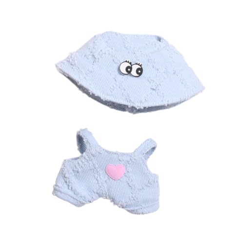 Perfeclan Mini-Puppenkleidung, Kleidungsset, Miniatur-Accessoires-Kleidung, Anziehhosen-Set, Kostümanzug für 5,91-Zoll-Puppen, Blau Perfeclan Mini-Puppenkleidung, Kleidungsset, Miniatur-Accessoires-Kleidung, Anziehhosen-Set, Kostümanzug für 5,91-Zoll-Puppen, Blau von Perfeclan