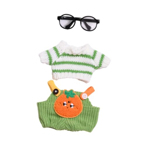 Perfeclan Oberteil und Hose für Plüschpuppen. Machen Sie Ihre eigenen Puppen. DIY-Lernkleidung für kleine Mädchen. Ankleide-Overall-Outfit für 14 cm, Brille mit Schwarzem Rahmen Perfeclan Oberteil und Hose für Plüschpuppen. Machen Sie Ihre eigenen Puppen. DIY-Lernkleidung für kleine Mädchen. Ankleide-Overall-Outfit für 14 cm, Brille mit Schwarzem Rahmen von Perfeclan