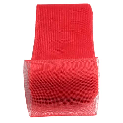 Perfeclan Polyester Crinoline Netzband Versteifungsband für Haarschmuck Blumenkugel Tischrock usw. ca. 25 Yards, Rot Perfeclan Polyester Crinoline Netzband Versteifungsband für Haarschmuck Blumenkugel Tischrock usw. ca. 25 Yards, Rot von Perfeclan