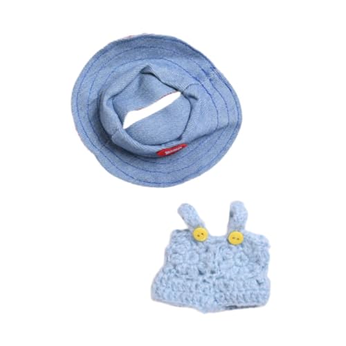 Perfeclan Puppe Kleidung Plüsch Puppe Zubehör Mode DIY Weiche Mini Cartoon Foto Requisiten Outfits Kostüme für 6,69'' Puppe Geburtstag Geschenke, Blauer Kleiderhut Perfeclan Puppe Kleidung Plüsch Puppe Zubehör Mode DIY Weiche Mini Cartoon Foto Requisiten Outfits Kostüme für 6,69'' Puppe Geburtstag Geschenke, Blauer Kleiderhut von Perfeclan