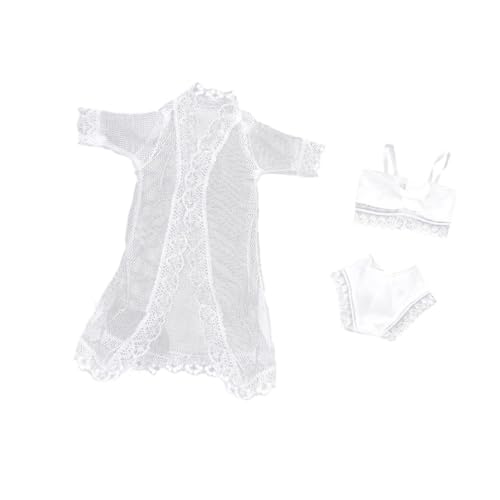 Perfeclan Puppen-Schlafanzug, Nachtwäsche für 11,5 Zoll Mädchenpuppe, Unterwäsche, Badeanzug, handgefertigt, Sommer, Badekleidung, Bikini-Kleidung, Weiß Perfeclan Puppen-Schlafanzug, Nachtwäsche für 11,5 Zoll Mädchenpuppe, Unterwäsche, Badeanzug, handgefertigt, Sommer, Badekleidung, Bikini-Kleidung, Weiß von Perfeclan