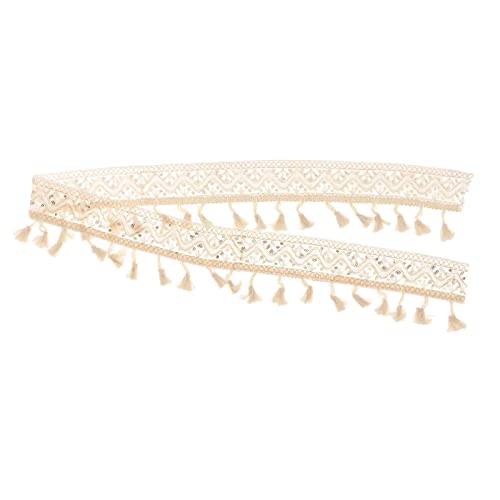 Perfeclan Quaste Fransenbesatz 36 DIY ACCS Ribbon Bälle Neuheit Ersatzteile -Kissenbordüre Spitze für Hut/Millinery Handstricken, C von Perfeclan