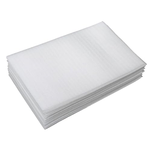 perfeclan 100 x Schaumstoffbeutel, stoßfest, weiß, Epe, für Umzugsverpackungen, Schaumstofffolien für Tassen, Gläser, Becher, Schalen, Porzellan, 15cmx20cm von Perfeclan