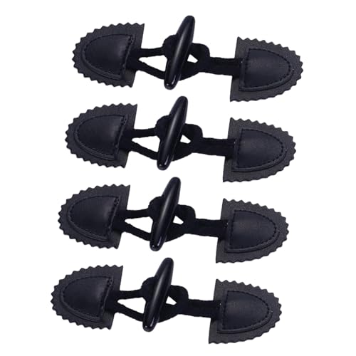 perfeclan 4 Teile Mantelschaltknöpfe Mantelverschluss vielseitiger leichter tragbarer Mode -Schaltungs -Verschluss Austausch für Jacke Cloak, Schwarz von Perfeclan