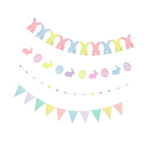 Perfeclan 4pcs Ostern Banner Dekorationen Bunting Feier Basi von Perfeclan
