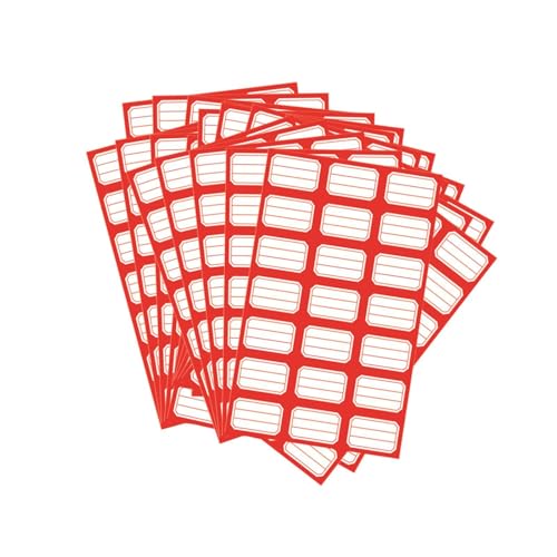perfeclan 50 Stück selbstklebende Etiketten, rechteckig, blanko, 1050 Laboretiketten, blanko Aufkleber für Supermarkt-Schreibwaren, Preispaket, Rot perfeclan 50 Stück selbstklebende Etiketten, rechteckig, blanko, 1050 Laboretiketten, blanko Aufkleber für Supermarkt-Schreibwaren, Preispaket, Rot von Perfeclan