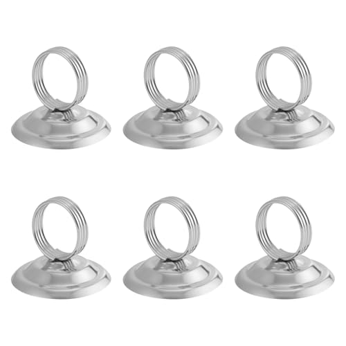 perfeclan 6 Stück Tischnummernhalter, Tischschildständer, Menükartenhalter, Fotoclips, Ringclip, Platzkartenhalter für Büro, Geburtstag von Perfeclan