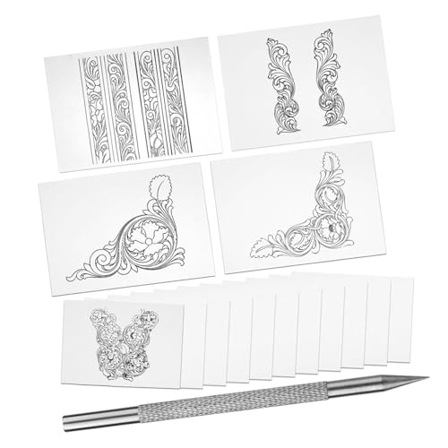 perfeclan -Anreißstift mit Schnitzmusterpapier, tragbarer, multifunktionaler Hochleistungs-arbeits-Pausstift zum Zeichnen perfeclan -Anreißstift mit Schnitzmusterpapier, tragbarer, multifunktionaler Hochleistungs-arbeits-Pausstift zum Zeichnen von Perfeclan
