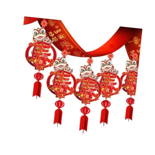 Perfeclan Banner zum Selbermachen zum Aufhängen der chinesischen Neujahrsflagge, Heimdekoration, 300 cm Länge, Deckendekoration, Schlangenjahresgirlande für, Style D Perfeclan Banner zum Selbermachen zum Aufhängen der chinesischen Neujahrsflagge, Heimdekoration, 300 cm Länge, Deckendekoration, Schlangenjahresgirlande für, Style D von Perfeclan
