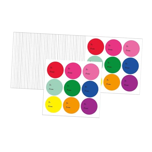 perfeclan Geschenketiketten-Aufkleber, 300 Stück, bunt, zum Abziehen von Etiketten, Geschenkanhänger, Namensetiketten für den Schulanfang, Partygeschenke, Set B von Perfeclan