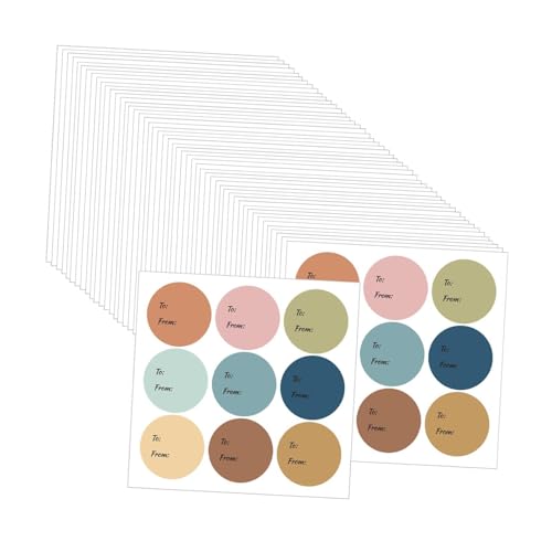 perfeclan Geschenketiketten-Aufkleber, 300 Stück, bunt, zum Abziehen von Etiketten, Geschenkanhänger, Namensetiketten für den Schulanfang, Partygeschenke, Set C von Perfeclan