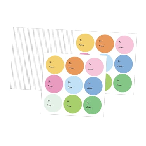 perfeclan Geschenketiketten-Aufkleber, 300 Stück, bunt, zum Abziehen von Etiketten, Geschenkanhänger, Namensetiketten für den Schulanfang, Partygeschenke, Set D von Perfeclan