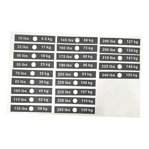 perfeclan Gewicht Stapel Etiketten Gewicht Anzahl Aufkleber Aufkleber für Krafttraining Workout Fitness Ausrüstung Zubehör, 11.8 Cm X 1.9 Cm von Perfeclan