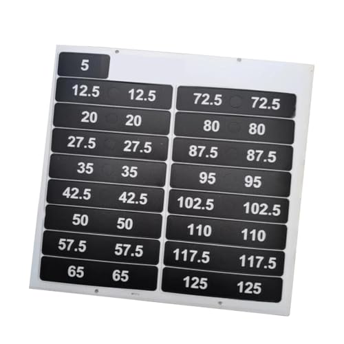perfeclan Gewichtsstapelbezeichnungen Gewicht Tags klebrige 5-125 kg Gewicht Aufkleber Zahlen Aufkleber für Fitnessgeräte Geräte Maschinenaufsätze von Perfeclan