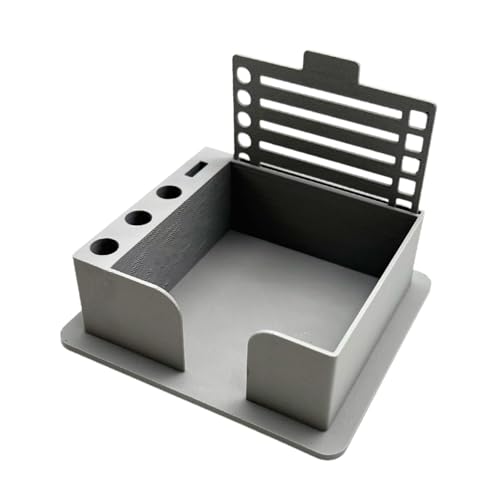 perfeclan Haftnotizhalter, Haftnotizschablone, Kompakter Notizblock, Organizer, Notizhalter, Haftnotizspender Fürs Büro, Grau von Perfeclan