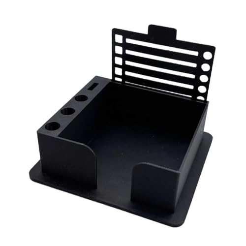 perfeclan Haftnotizhalter, Haftnotizschablone, Kompakter Notizblock, Organizer, Notizhalter, Haftnotizspender Fürs Büro, Schwarz von Perfeclan